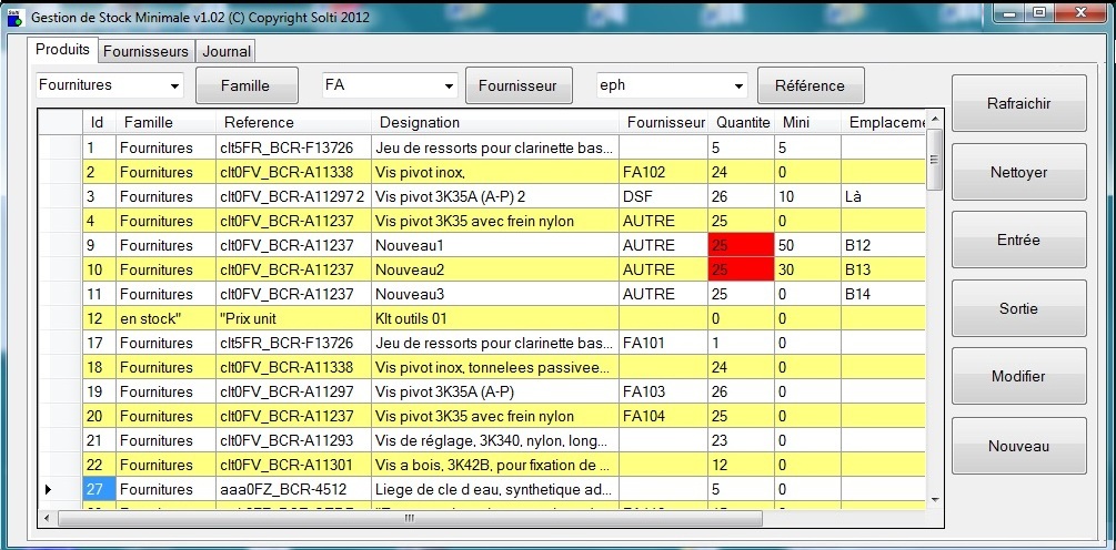 logiciel gestion stock